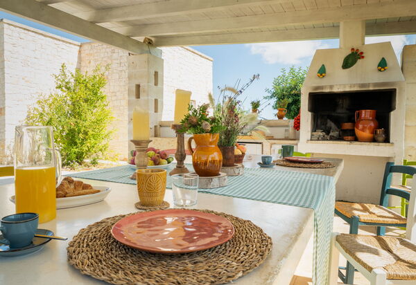 Trullo Padronale: Amenities, Building Exterior, Garden, Kitchen, Main Entrance, Outdoor, Spring, Summer
