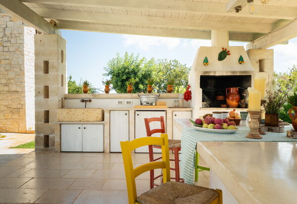 Trullo Padronale: Amenities, Building Exterior, Garden, Kitchen, Main Entrance, Outdoor, Spring, Summer