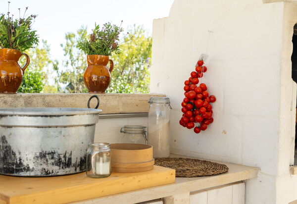 Trullo Padronale: Amenities, Building Exterior, Garden, Kitchen, Main Entrance, Outdoor, Spring, Summer
