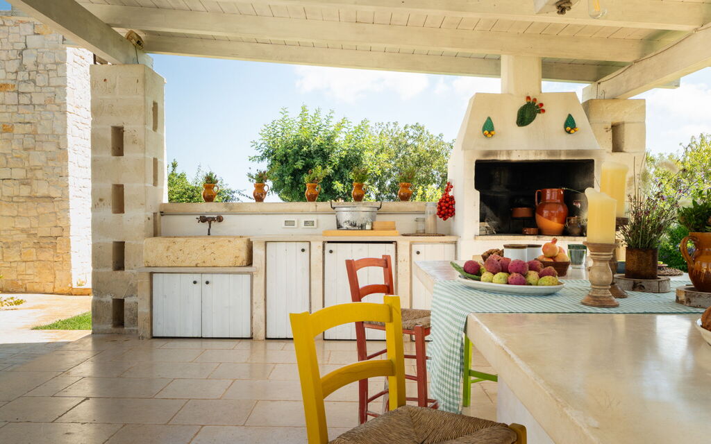 Trullo Padronale: Amenities, Building Exterior, Garden, Kitchen, Main Entrance, Outdoor, Spring, Summer