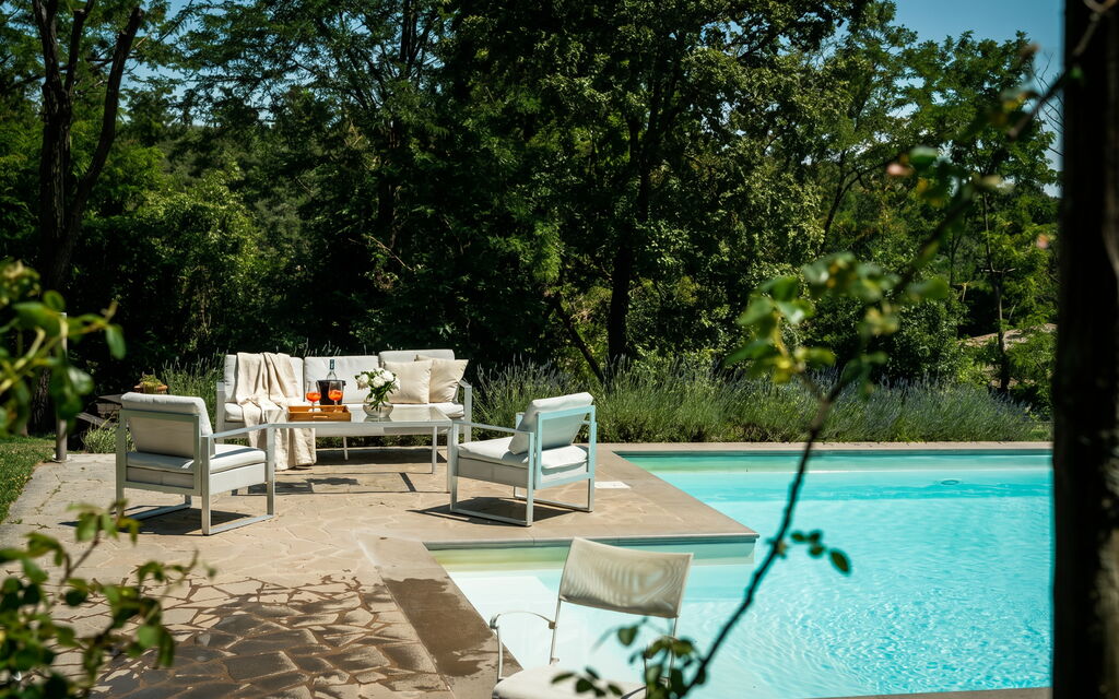 Villa Stella: all'aperto, Balcone / Terrazza / Patio, Benessere, Caratteristiche, Entrata Principale, Estate, Giardino, Piscina, Primavera