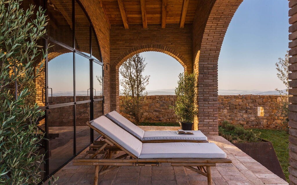 Villa Monte Argentario: Attività, Balcone / Terrazza / Patio, Benessere, Caratteristiche, Estate, Esterni, Giardino, Piscina, Primavera, Servizi, Vista Panoramica