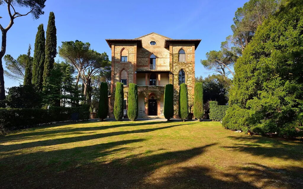 Villa Macciano: Attività, Balcone / Terrazza / Patio, Benessere, Caratteristiche, Estate, Esterni, Giardino, Piscina, Primavera, Servizi