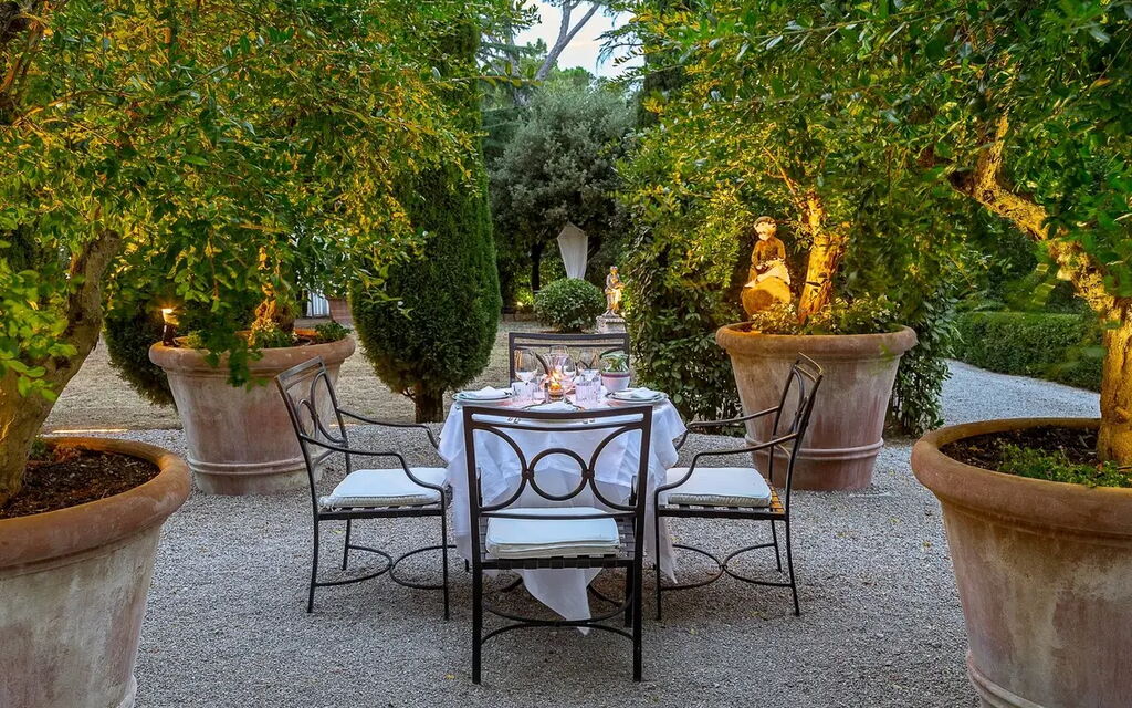 Villa Macciano: Attività, Balcone / Terrazza / Patio, Benessere, Caratteristiche, Estate, Esterni, Giardino, Piscina, Primavera, Servizi